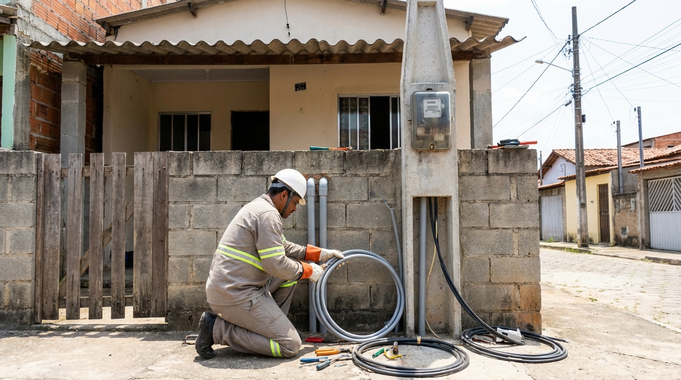 Instalacao de padrao de energia residencial em Recife‑PE