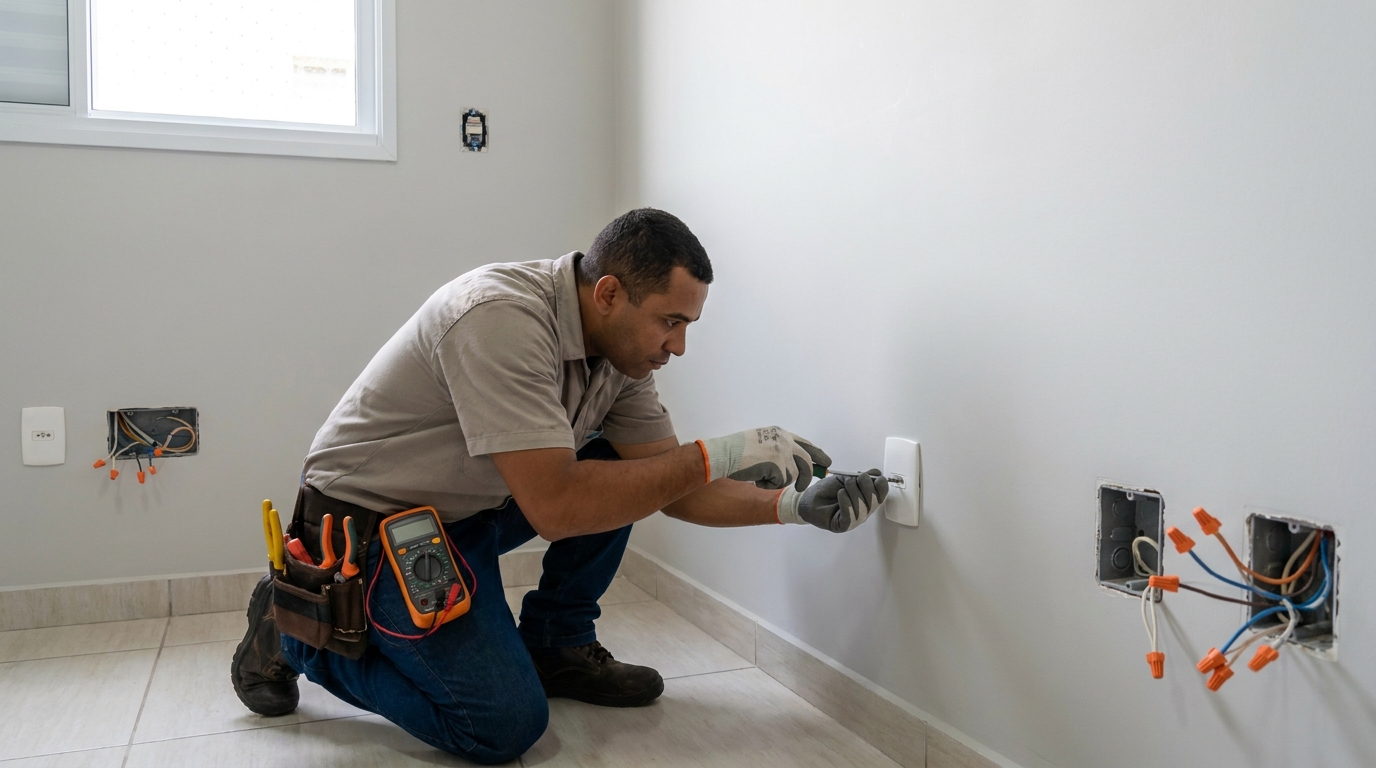 Instalacao de tomada e interruptor em Recife‑PE