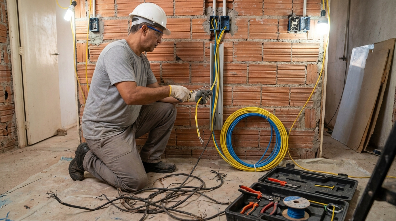 Troca de fiacao eletrica residencial em Recife‑PE